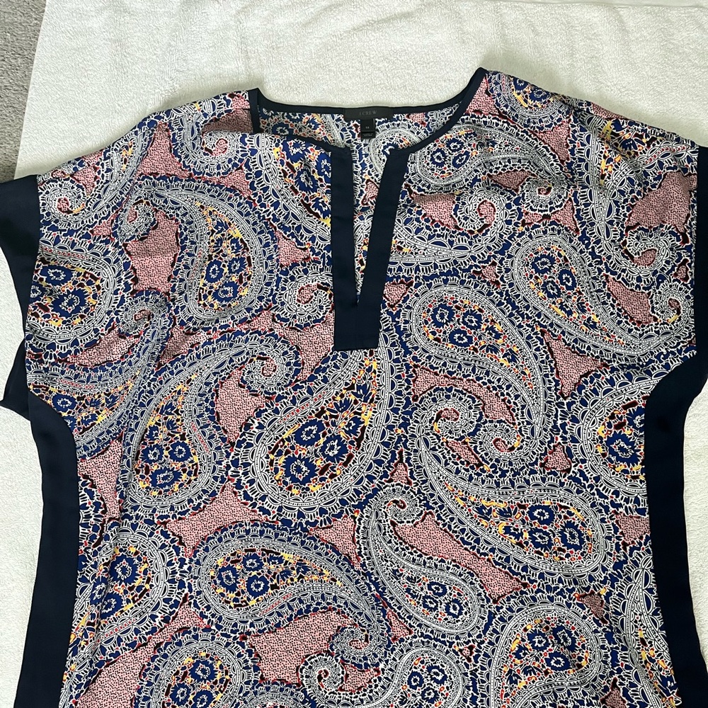 NWOT J.Crew paisley tunic resort beach coverup!